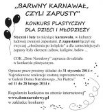 „Barwny karnawał, czyli zapusty” - konkurs plastyczny